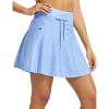 imagebaleaf Womens High Waisted 15 Swim Skirt Boxer Liner Quick Dry Bathing Suit Tankini Swimsuit Bottoms with Zipper PocketLight Blue
