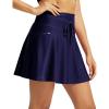 imagebaleaf Womens High Waisted 15 Swim Skirt Boxer Liner Quick Dry Bathing Suit Tankini Swimsuit Bottoms with Zipper PocketNavy Blue