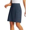 imagebaleaf Womens Skorts Skirts Hiking Cargo Skorts Pockets 19quot Knee Length Long Athletic Quick Dry Skirts UPF 50Navy Blue