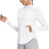 imagebaleaf Womens UPF 50 Sun Shirts UV Protection Hoodie Neck Gaiter SPF Lightweight Clothing for Hiking Fishing OutdoorWhite