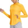 imagebaleaf Womens UPF 50 Sun Shirts UV Protection Hoodie Neck Gaiter SPF Lightweight Clothing for Hiking Fishing OutdoorYellow