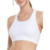 imagebaleaf Womens UPF 50 Swim Bra Modest Bikini Top Quick Dry Workout Sport Bra Under Rash GuardWhite