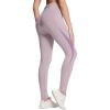 imagebaleaf Womens Winter Cycling Pants Padded Bike Thermal Tights Fleece Lined Leggings Water Resistant Cold Weather Gel PocketsPurple