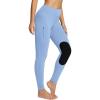 imagebaleaf Womens Winter Horse Riding Pants Fleece Breeches KneePatch Equestrian with Pockets Tights Horseback LeggingsPeacock Blue