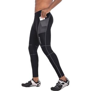 imagebaleaf Mens Cycling Pants 4D Padded Bike Tights Bicycle Biking MTB Long Leggings Pockets UPF 50Gray
