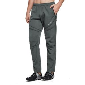 imagebaleaf Mens Fleece Pants Winter Cycling Pants Mountain Bike Clothing Thermal Cold Weather Running GearA01grey