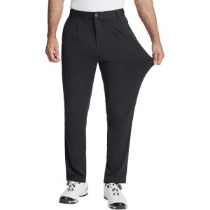 imagebaleaf Mens Golf Pants 5 Pockets Water Resistant Stretch 30quot Lightweight Work Dress Pants with Zipper PocketAblack