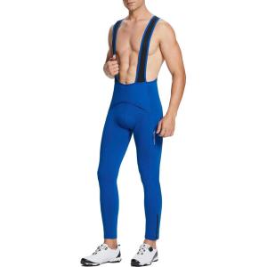 imagebaleaf Mens Winter Cycling Bib Pants 4D Padded Thermal Water Resistant Bike Tights Cold Weather Warm PocketsBluepockets