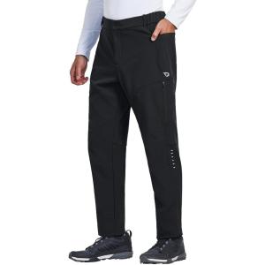 imagebaleaf Mens Winter Cycling Pants Thermal Mountain Bike Pants Water Resistant Cold Weather Hiking Running Bicycle Outdoor01fleece Black
