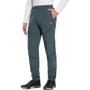 imagebaleaf Mens Winter Cycling Running Pant Water Resistant Fleece Mountain Bike Pants Cold Weather Gear WindproofGrey