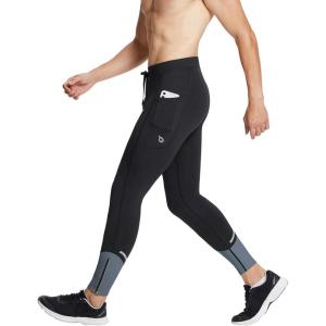 imagebaleaf Mens Winter Running Tights Thermal Cycling Pants Water Resistant Pockets Zipper Legs Cold WeatherBlackGrey
