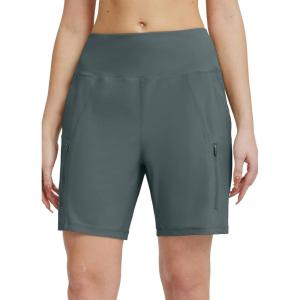 imagebaleaf Womens Athletic Shorts 7 Inch Long Hiking Shorts High Waist Pockets7 Inchgrey