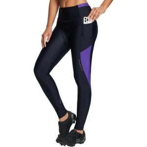 imagebaleaf Womens Bike Pants 4D Padded Cycling Tights High Waisted Bicycle Clothes Pockets Biking Apparel UPF 5003blackPurple