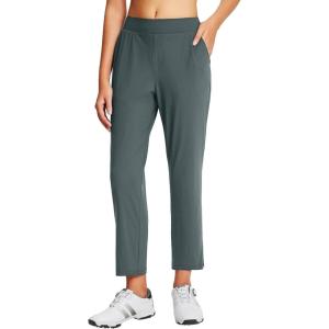 imagebaleaf Womens Golf Pants Petite Stretch Lightweight 78 Travel Pants Zip Pockets Casual Work AnkleSteel Gray