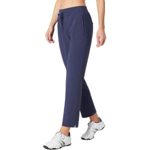 imagebaleaf Womens Golf Pants with Pockets Petite Stretch Work Pant High Waisted Sweatpants for Travel AthleticBnavy Blue