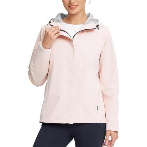 imagebaleaf Womens Rain Jacket Waterproof Lightweight Hooded Windbreaker Hiking Traveling Outdoor RaincoatPink
