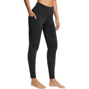 imagebaleaf Womens Riding Pants Equestrian Breeches KneePatch Horse Riding Tights Horseback Belt Loops Pockets UPF50Suedeblack