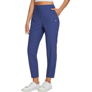 imagebaleaf Womens Travel Pants Lightweight Stretch with Zipper Pockets Petite Ankle Dressy Golf Work Business Casual SlacksNavy