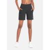 imagebaleaf Bermuda Shorts for Women High Waisted 7 Athletic Long Workout Running Shorts with 3 PocketsDark Gray