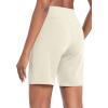 imagebaleaf Bermuda Shorts for Women High Waisted 7 Athletic Long Workout Running Shorts with 3 PocketsKhaki