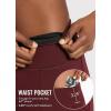 imagebaleaf Bermuda Shorts for Women High Waisted 7 Athletic Long Workout Running Shorts with 3 PocketsWine