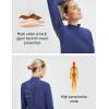 imagebaleaf Long Sleeve Shirts for Women Mock Neck Tops Turtleneck Thermal Fleece Base Layer with Thumb Hole Cold Weather GearNavy Blue