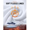 imagebaleaf Long Sleeve Shirts for Women Mock Neck Tops Turtleneck Thermal Fleece Base Layer with Thumb Hole Cold Weather GearWhite