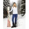 imagebaleaf Long Sleeve Shirts for Women Mock Neck Tops Turtleneck Thermal Fleece Base Layer with Thumb Hole Cold Weather GearWhite