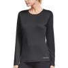 imagebaleaf Long Sleeve Workout Tops for Women Running Athletic Shirts Active Quick Dry Lightweight Moisture WickingAblack