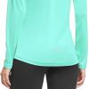 imagebaleaf Long Sleeve Workout Tops for Women Running Athletic Shirts Active Quick Dry Lightweight Moisture WickingAqua