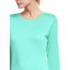 imagebaleaf Long Sleeve Workout Tops for Women Running Athletic Shirts Active Quick Dry Lightweight Moisture WickingAqua