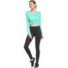 imagebaleaf Long Sleeve Workout Tops for Women Running Athletic Shirts Active Quick Dry Lightweight Moisture WickingAqua