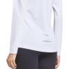imagebaleaf Long Sleeve Workout Tops for Women Running Athletic Shirts Active Quick Dry Lightweight Moisture WickingAwhite