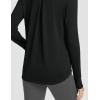 imagebaleaf Long Sleeve Workout Tops for Women Running Athletic Shirts Active Quick Dry Lightweight Moisture WickingBlackpleated