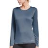 imagebaleaf Long Sleeve Workout Tops for Women Running Athletic Shirts Active Quick Dry Lightweight Moisture WickingGrey