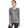 imagebaleaf Long Sleeve Workout Tops for Women Running Athletic Shirts Active Quick Dry Lightweight Moisture WickingHeather Gray