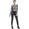 imagebaleaf Long Sleeve Workout Tops for Women Running Athletic Shirts Active Quick Dry Lightweight Moisture WickingHeather Gray