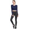 imagebaleaf Long Sleeve Workout Tops for Women Running Athletic Shirts Active Quick Dry Lightweight Moisture WickingNavy