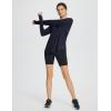 imagebaleaf Long Sleeve Workout Tops for Women Running Athletic Shirts Active Quick Dry Lightweight Moisture WickingNavypleated