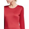 imagebaleaf Long Sleeve Workout Tops for Women Running Athletic Shirts Active Quick Dry Lightweight Moisture WickingRed