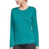 imagebaleaf Long Sleeve Workout Tops for Women Running Athletic Shirts Active Quick Dry Lightweight Moisture WickingTeal