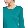 imagebaleaf Long Sleeve Workout Tops for Women Running Athletic Shirts Active Quick Dry Lightweight Moisture WickingTeal