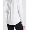 imagebaleaf Long Sleeve Workout Tops for Women Running Athletic Shirts Active Quick Dry Lightweight Moisture WickingWhitepleated