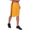 imagebaleaf Mens Basketball Shorts Long with Zipper Pockets Quick Dry Workout Training Drawstrings 11quotGold Yellow