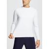 imagebaleaf Mens Fleece Thermal Long Sleeve Shirt Cold Weather Workout Tops Moisture Wicking Running ShirtWhite