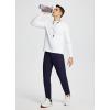 imagebaleaf Mens Fleece Thermal Long Sleeve Shirt Cold Weather Workout Tops Moisture Wicking Running ShirtWhite