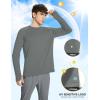 imagebaleaf Mens Long Sleeve Running Shirts Sun Protection UV UPF 50 T Shirts Workout Athletic Gym Quick Dry Zip PocketGrey