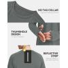 imagebaleaf Mens Long Sleeve Running Shirts Sun Protection UV UPF 50 T Shirts Workout Athletic Gym Quick Dry Zip PocketGrey
