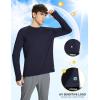 imagebaleaf Mens Long Sleeve Running Shirts Sun Protection UV UPF 50 T Shirts Workout Athletic Gym Quick Dry Zip PocketNavy