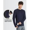 imagebaleaf Mens Long Sleeve Running Shirts Sun Protection UV UPF 50 T Shirts Workout Athletic Gym Quick Dry Zip PocketNavy
